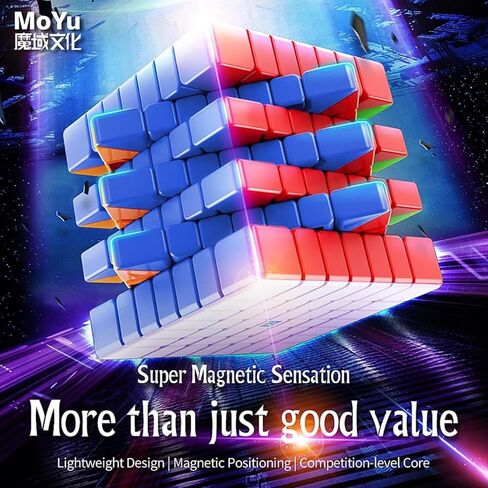 Bokefenuo Moyu Meilong Magnetic 7x7 V2 Speed Cube Stickerless 7M V2 63mm Puzzle 7x7x7 Cube 2023 New in Saudi Arabia