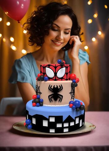 33 Pieces Ball Cake Topper Foam Balls Cupcake Topper Mini Balloon Cake Topper Red Blue White Cartoon Color Series Balls Cake Decorations for Birthday Wedding Anniversary Party Supplies (blue) in Saudi Arabia