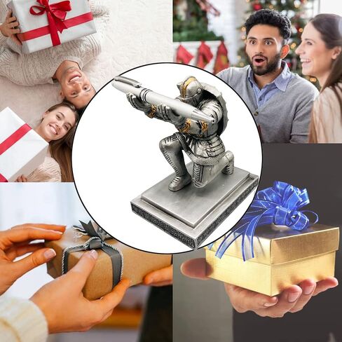 حامل قلم تنفيذي ثلاثي الأسلوب مع زخرفة جندي راتنج القلم مع زخرفة قرطاسية شيلد درع القلم. in Kuwait