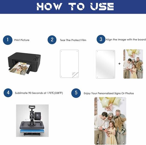 10 Pieces Sublimation Metal Sign Blanks 7.9"x11.8" Premium Aluminum Heat Transfer Photo Board for DIY Printing, Advertising, and Custom Outdoor Parking Signs (0.018 inches thick) in Saudi Arabia