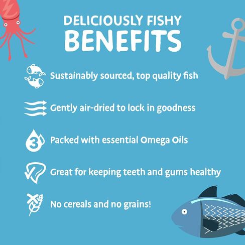 Skipper's Cod Fish Skin Twists Chews - 100 ٪ علاجات خالية من الحبوب السمكية للكلاب ، عالية في البروتين ومنخفض في الدهون ، أوميغا 3 زيوت | عظيم للأسنان (قصيرة ، 2.5 أوقية) in Kuwait