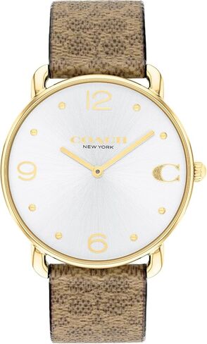 Coach Elliot Women's Watch - 2H Quartz Watch with Signature C Canvas Strap - Water Resistant 3 ATM/30 Meters - Trendy Minimalist Design for Everyday Wear - 36mm in Saudi Arabia