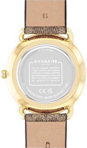 Coach Elliot Women's Watch - 2H Quartz Watch with Signature C Canvas Strap - Water Resistant 3 ATM/30 Meters - Trendy Minimalist Design for Everyday Wear - 36mm in Saudi Arabia