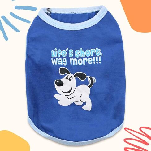6 Packs Small Dog Puppy Shirts Boy Dog Clothes Funny Cute Dogs T Shirt for Small Dogs Boys Small Puppy Tshirt Cat Clothing Female Vest Apparel, Small in Kuwait
