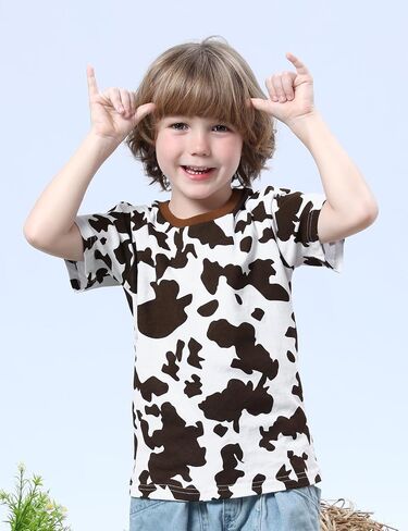 COSLAND Boys and Toddler Cotton Print T-Shirt Short Sleeve Halloween Shirt, 2T-Large in Saudi Arabia