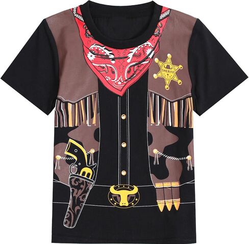 COSLAND Boys and Toddler Cotton Print T-Shirt Short Sleeve Halloween Shirt, 2T-Large in Saudi Arabia