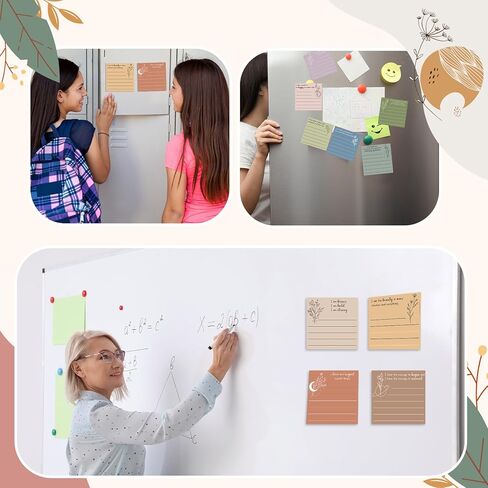 24 حزمة التأكيد الإيجابي ملاحظات لزجة 3 × 3 بوصة الصحة العقلية وسادات لزجة لزجة ملهمة منصات المذكرة للمعلم ممرضة زميل العمل في العمل هدية الرعاية الذاتية (بوهو لون ، كلاسيكية) in Kuwait