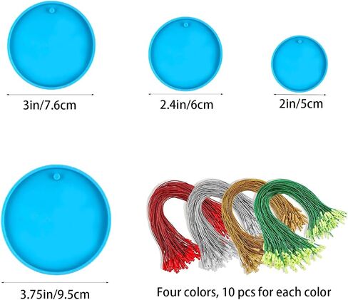 4 Pcs Christmas Ornament Resin Molds, Resin Molds Silicone Round Ornaments, Christmas Resin Molds, DIY Crafts Keychain Making Christmas Tree Decorations (A) in Saudi Arabia