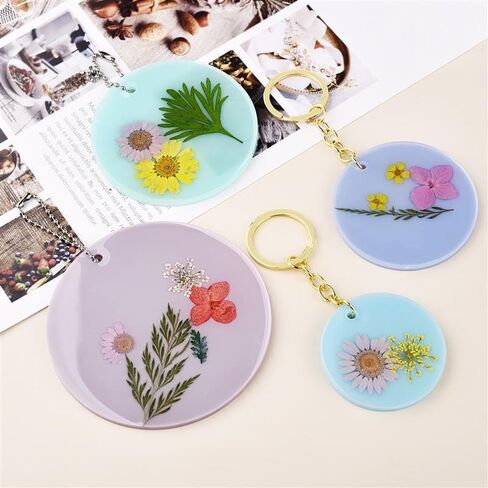 4 Pcs Christmas Ornament Resin Molds, Resin Molds Silicone Round Ornaments, Christmas Resin Molds, DIY Crafts Keychain Making Christmas Tree Decorations (A) in Saudi Arabia