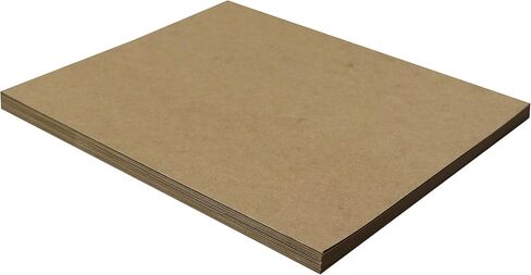 50 Chipboard Sheets 11 x 14 inch - 22pt (point) Light Weight Brown Kraft Cardboard for Scrapbooking & Picture Frame Backing (.022 Caliper Thick) Paper Board | MagicWater Supply in Kuwait