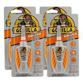 Gorilla Glue Clear Micro Precise, 5 Gram, Clear (Pack of 2)