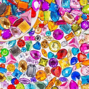 1000 Pieces Sew on Rhinestones Large Big Sew on Crystals Sewing Gems Jewels Acrylic Mixed Shapes Rhinestone with Sewing Holes for Clothes DIY Crafts Costume Garment Shoes (Crystal AB)