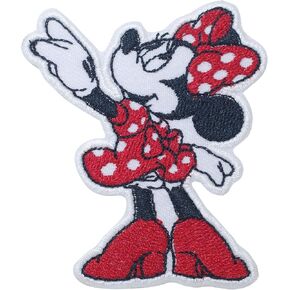 Minnie Iron On Patches for Clothing Saw On/Iron On Embroidered Patch Applique for Jeans, Hats, Bags