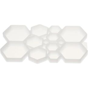 Hexagon Silicone Resin Molds, 13 Cavity Earring Silicone Molds for DIY Jewelry Making, Crafts, Chocolate