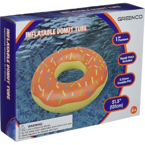Greenco Giant Inflatable Donut With Sprinkles Float, Large Inflatable Donut Pool Float for Kids & Adults, Summer Fun for Pool, Lake, Beach, Party, Lounge