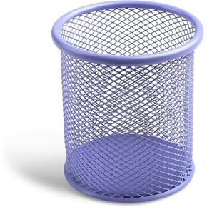 Mesh Pen Holder and Pencil Organizer - Purple Metal Desk Accessory for Office, School, and Makeup Brushes, Designed for Men and Women (1 Pack)