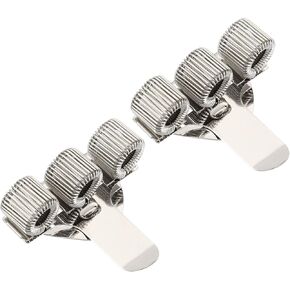 PATIKIL Pen Holder Clips, 3Pcs Metal Portable Triple Spring Loop Pencil Organizer for Office Business Pocket Notebook Clipboard, Silver