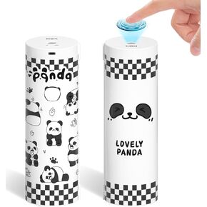 Fingerprint Lock Pencil Case for Friendship Birthday Gift, Best Friend, Classmate, Kids, Long Battery Life, Cute and Multifunction Standing Pen Box with Calculator for Girls/Boys(Panda)