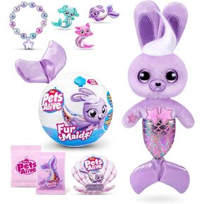 Pets Alive Furmaids by ZURU Mermaid Plush Interactive Lights Sounds Girls Toy (Green Puppy)