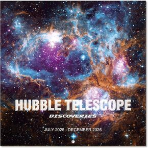 2025-2026 Wall Calendar - Hubble Telescope Wall Calendar 2025-2026, July 2025 - December 2026, 12" x 24" (Open), Hanging Hook, Blocks and Holidays - Stunning Hubble Discoveries