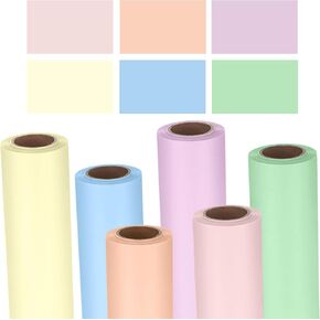 Colarr 6 Pack Bulletin Board Paper Roll Large Colored Craft Paper Fade Resistant Paper Bulk 18 Inches x 50 Feet Construction Paper Roll for Drawing Painting Classroom Decor(Lively Color)