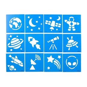 Colorations - EANST Animal Shape Stencils Set of 12 8" Plastic Stencils for Kids Arts and Crafts Material