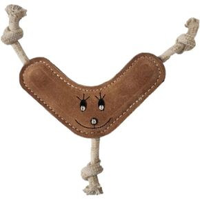 Advance Pet Organic Wool & Leather Dog Toy – Non-Toxic, Durable Tuff Chew Toy for Pets, Natural Puppy & Dog Teething Relief, Interactive Play - Bone Design