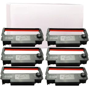 GORILLA SUPPLY Compatible Ink Ribbon Replacement for ERC 30 34 38 B/R ERC38 NK506, Compatible for POS Receipt Printers, Sealed Individual Pack, 12-Packs (Black/Red)