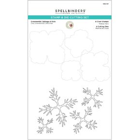 Spellbinders Ornamental Cabbage & Kale Clear Stamps and Die Set, Metal