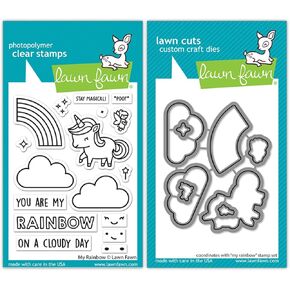 Lawn Fawn My Rainbow - Stamps & Dies - Two Item Bundle