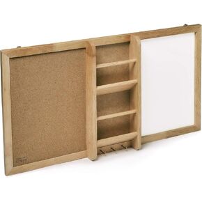 Prosumer's Choice Magnetic Whiteboard & Corkboard Combination, Combo Dry Erase White Board & Cork Board, Message Board with Key and Mail Organizer, Perfect for Office & Home & Kitchen | Bulletin Board