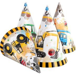 WERNNSAI Birthday Party Hats - 12 Pcs Birthday Party Supplies Cone Hat Headbands Colorful Paper Party Hats for Kids