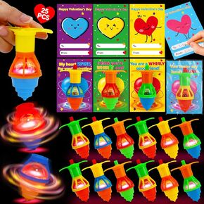 24PCS Light Up Spinning Tops for Kids, Party Favors for Kids 3-5 4-8 8-12, Fidget Spinner Bulk Toy for Toddler Boys Girls Easter Goodie Bags Stuffers Birthday Return Gifts Treasure Box Classroom Prize
