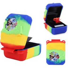 حالة تغطية السيليكون لـ Bitzee Disney Toy Digital Digital Pet و Case ، غلاف واقي من الجلد مع الحبل ، قوس قوس قوس قوس Bitzee Accsities الافتراضية الافتراضية للحيوانات الأليفة الافتراضية