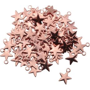 80PCS Zinc Alloy Five-pointed Star DIY Pendant Accessories for Jewelry Making and Crafting