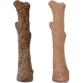 Petstages Dogwood Wood Durable Dog Chew Toys, Real Wood & Calming Hemp, 2-Pack, Medium