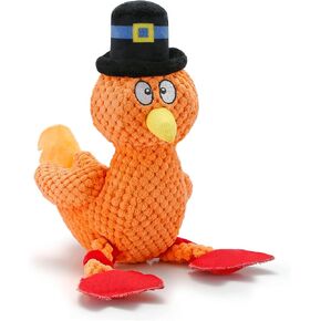 Senneny عيد الشكر Turkey Dog Toy مع Squeaker ، وألعاب الديك الرومي للكلاب جرو ، لعبة الكلاب المحشو أفخم للكلاب الصغيرة الكبيرة المتوسطة ، والكلب التفاعلية متينة مضغ ألعاب