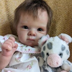 Pinky Reborn Baby Dolls 19 Inch Realistic Doll Newborn Baby Doll Reborn Vinyl Dolls Bebe Toy for Kids Age 3+
