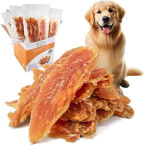 Amzey 24OZ Chicken Jerky for Dogs, Natural Dog Treats, 4 Resealable Bags, Made with 100% Real Chicken Breast, Healthy Dog Chew Treats, High Protein Dog Snacks, Easily Digestible