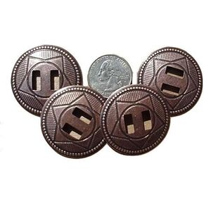 Conchos 1 1/2" Western Star, Steel, Antique Copper Finish 25 Pieces