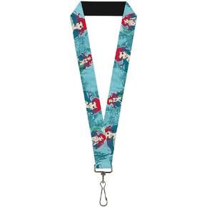 Buckle Down Lanyard-1.0-Ariel Poses Coral & Castle Blues/Reds