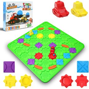Truck and Track Racers – New & Improved for 2025 – STEM Building Game for Kids Aged 3-8 – Creative Problem-Solving Playset with Interlocking Tracks & Toy Vehicle