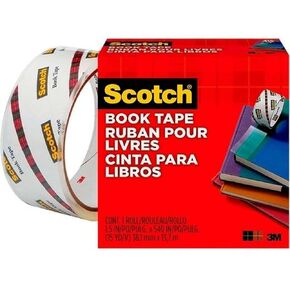 Scotch Book Tape, 2 in x 540 in, Excellent for Repairing, Reinforcing Protecting, and Covering (845)