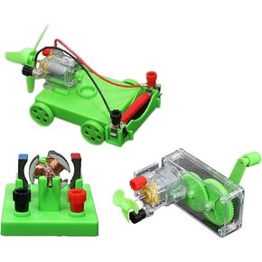 مجموعة دوائر التعلم في الفيزياء العلمية ، مجموعة تجربة الكهرباء ، DIY DC Motor Motor Motor Wind Carts Powered Crats Conferits for Kids Junior Senior School School (مجموعة واحدة)