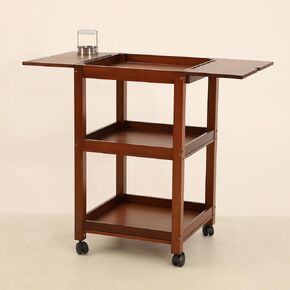 VISWIN Solid Beechwood Art Cart Storage Organizer, Rolling Utility Studio Taboret with Casters, Multifunctional Storage Trolley Shelving Unit on Wheels for Art Studio or Classroom - Natural