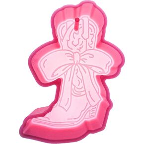 (300 Design Optional) MUBYOK M469 Western Boot with Bow Silicone Freshie Mold for Baking Aroma Beads Car Freshie Supplies