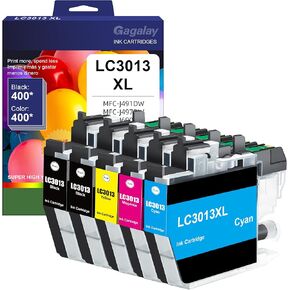 LC3013 Ink Cartridges BK/C/M/Y High Yield Replacement for Brother LC3013 LC3011 LC3013XL for Brother MFC-J497DW MFC-J491DW MFC-J895DW MFC-J690DW Printer (LC30135PKS, Black Cyan Magenta Yellow, 5-Pack)