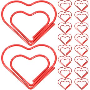 Operitacx 300 Pcs Medium Binder Clips Paper Clips Photo Clip Photo Binder Cute Funny Bookmark Clips Red Heart Paperclips Valentines Day Heart Ornaments Mini Binder Clips Student Giant Crafts
