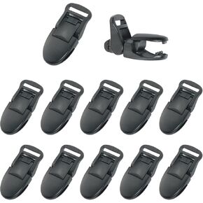 12PCS Plastic Crocodile Clips 0.6 inch Inner Diameter Metal Fastener Clips Waterproof Fabric Sunshade Clips Used for Garter Socks Suspenders Gloves Office Supplies