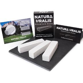 Premium Belgorod Sawn Chalk | 3.5 oz of White Chalk Bars - Amazing Crunch, Satisfying Earthy, Velvety and Firm Texture, ASMR Sensation, Natural Calcium Carbonate - 3 Sticks